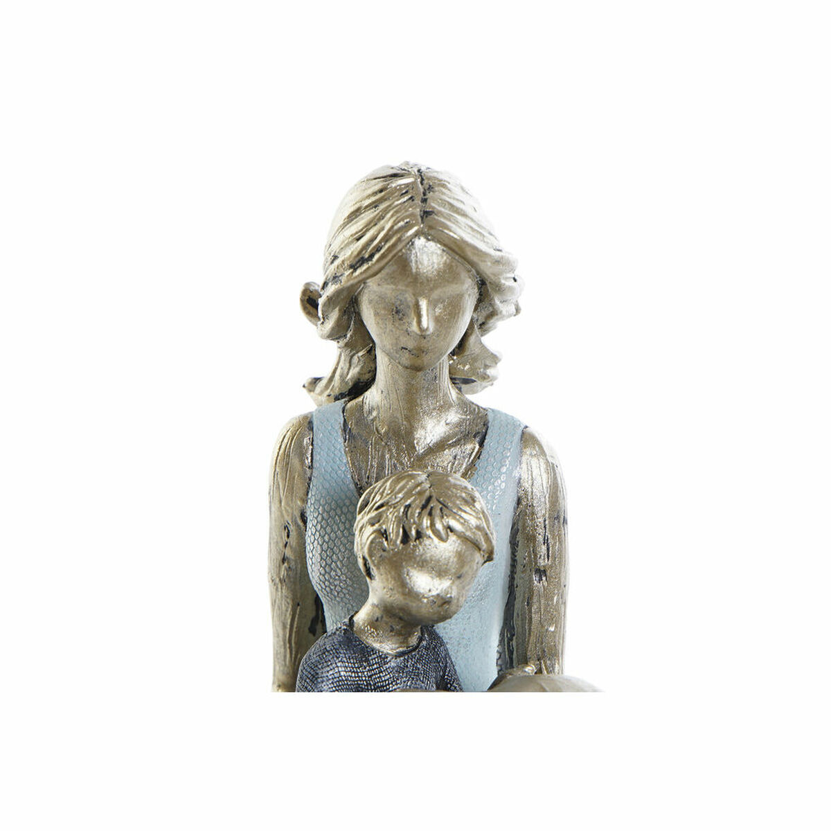Prydnadsfigur DKD Home Decor Blå Gyllene Kvinna 15 x 9,5 x 18 cm - 6