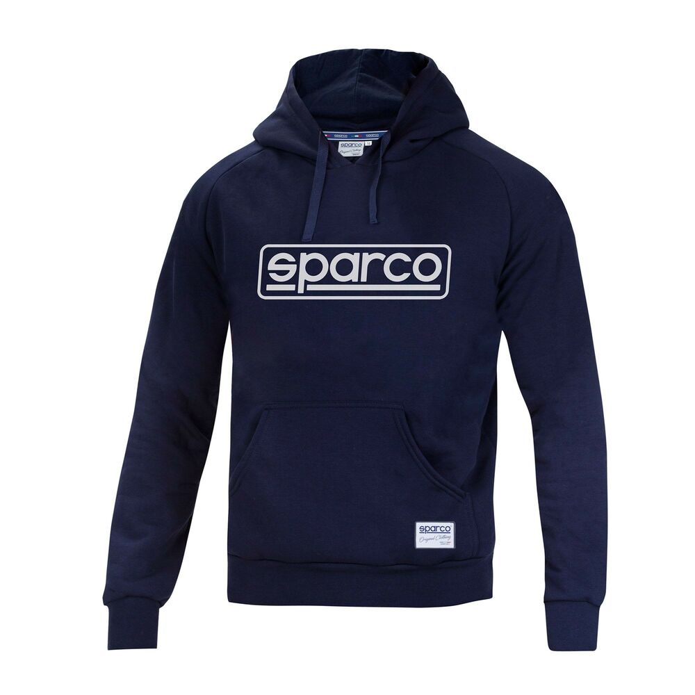 Tröja med huva Sparco Frame Marinblå S
