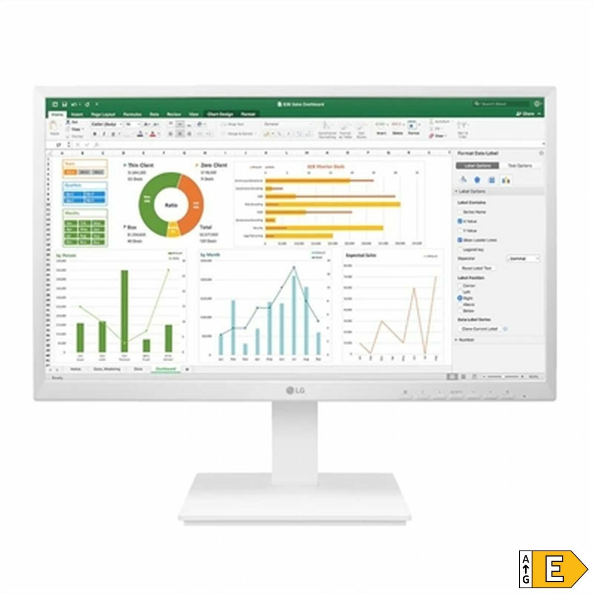 Monitor Gaming LG 27BK55YP-W Full HD 27" Vit - 2