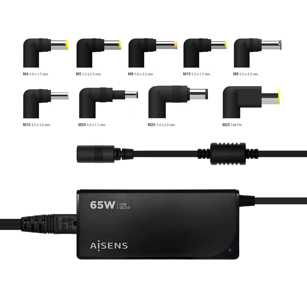 Laptopladdare Aisens ASLC-65WAUTO-BK 65 W - 2