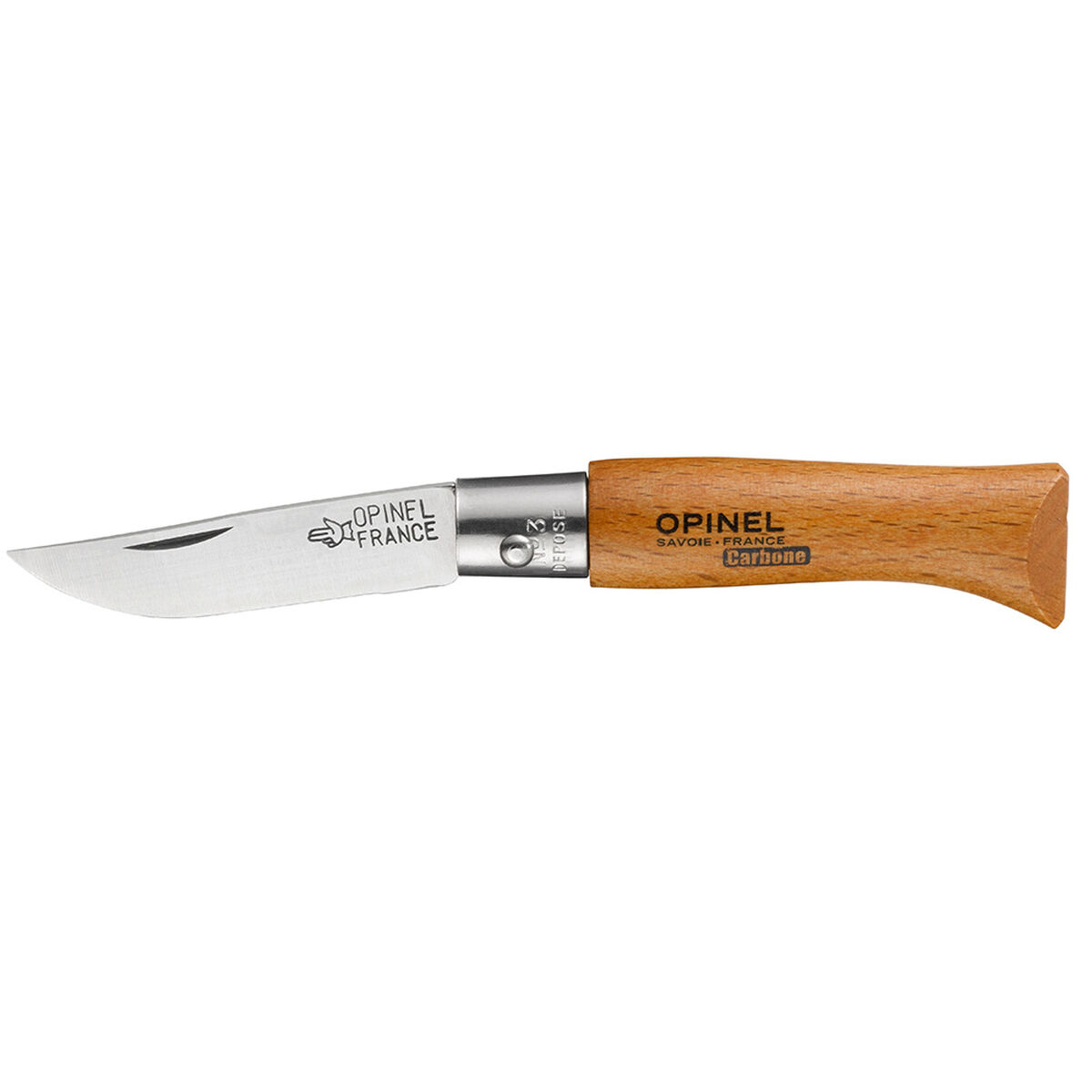 Pennkniv Opinel nº3 Kolstål bokträ 4 cm