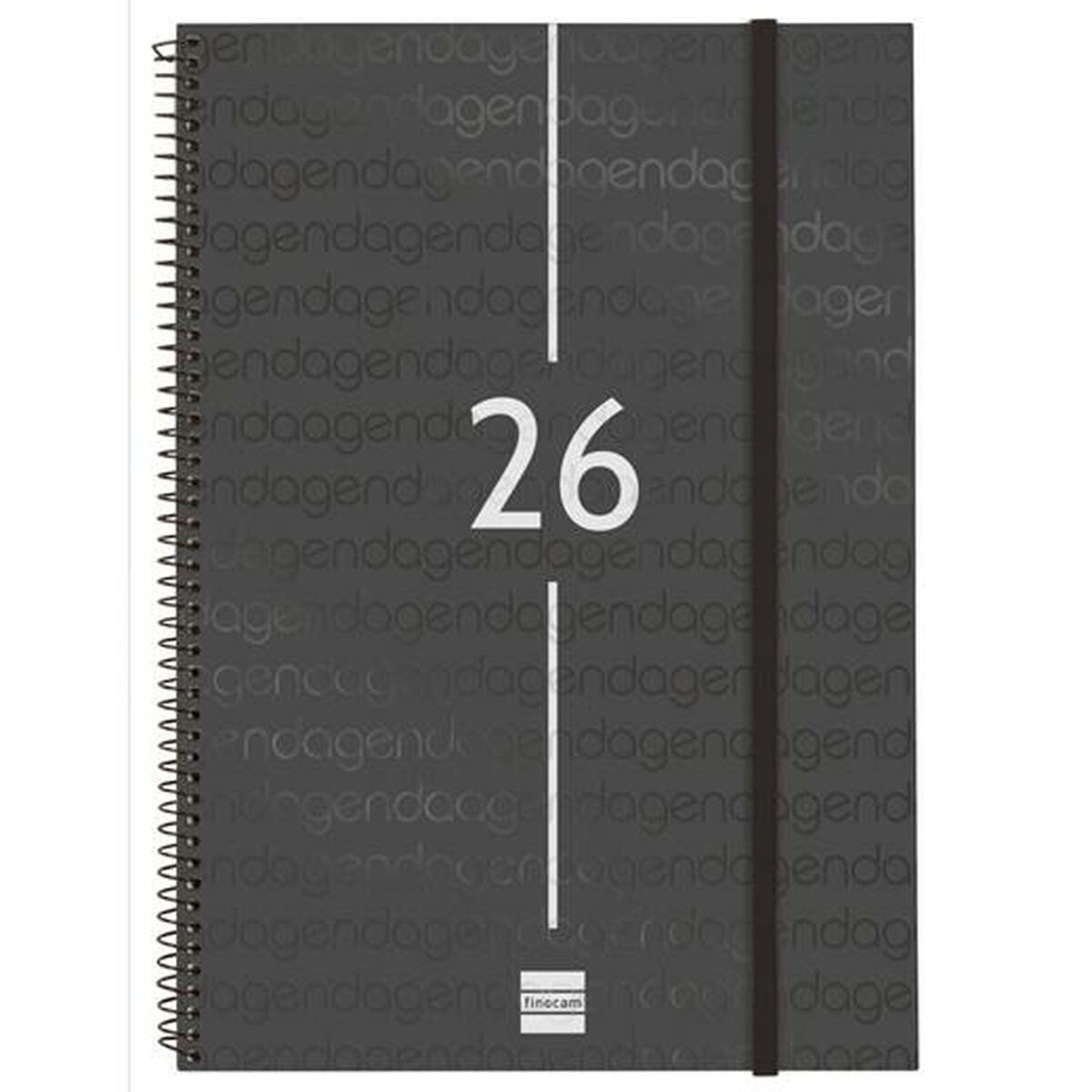 Dagbok Finocam YEAR Svart A4 21 x 29,7 cm 2026