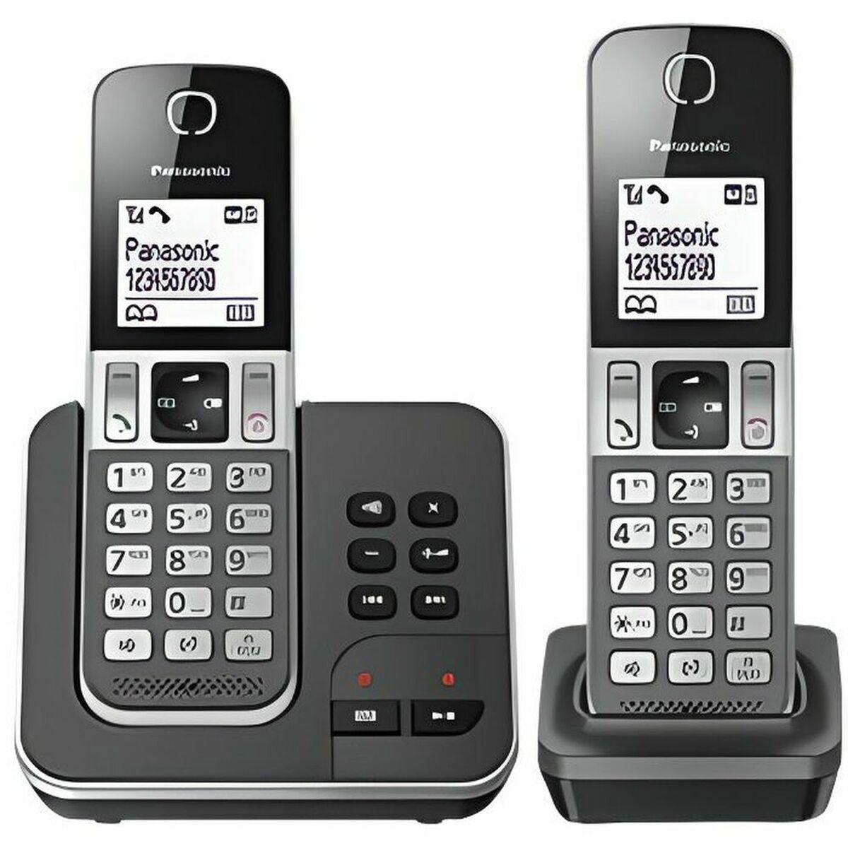Trådlös Telefon Panasonic KX-TGD322 Vit Svart Svart/Grå