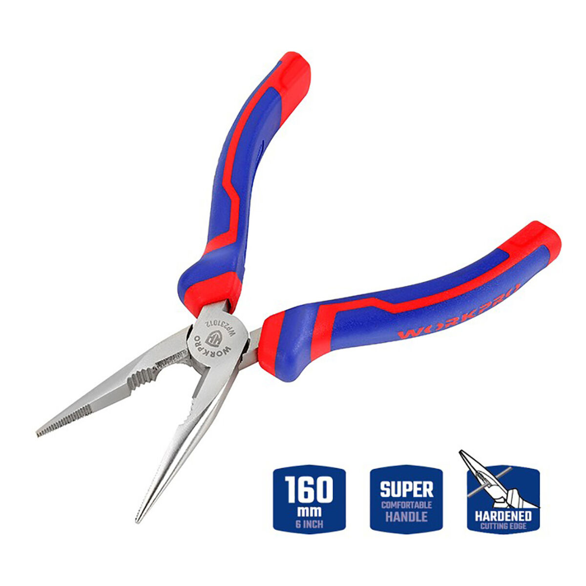 Nålspetstång Workpro 6" 16 cm - 2