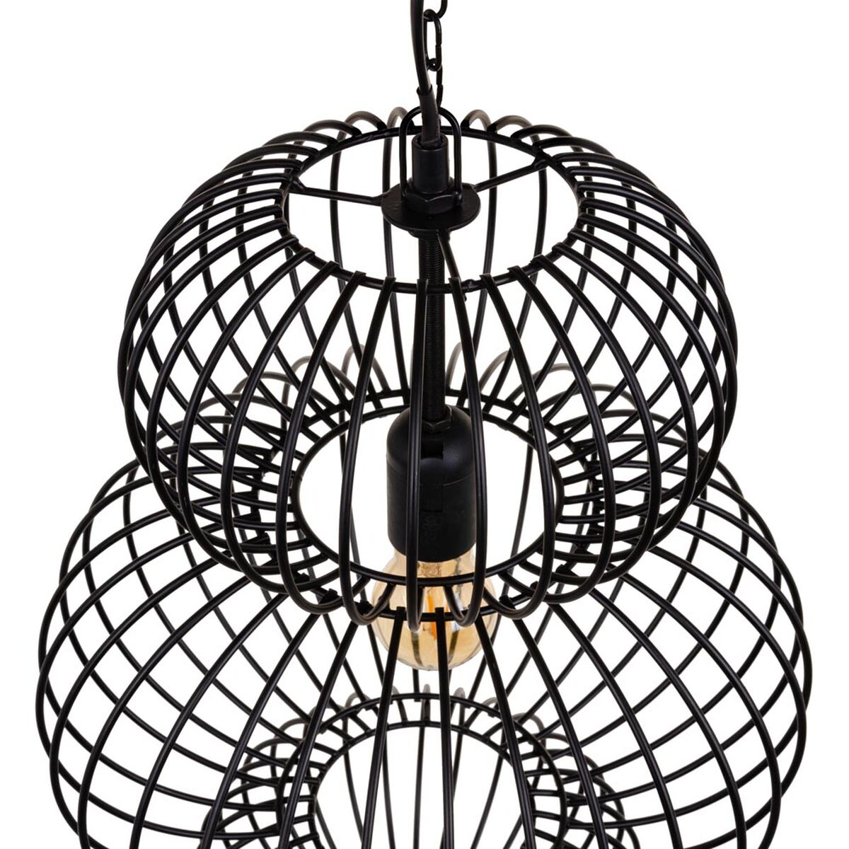Taklampa 34 x 34 x 51 cm Svart Järn Ø 34 cm - 3
