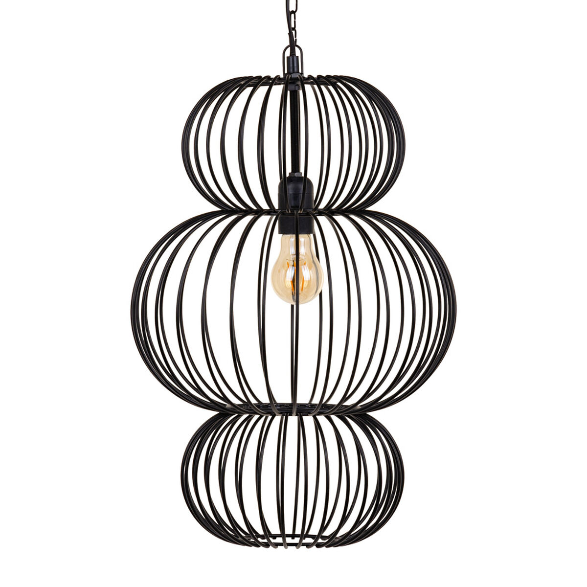 Taklampa 34 x 34 x 51 cm Svart Järn Ø 34 cm