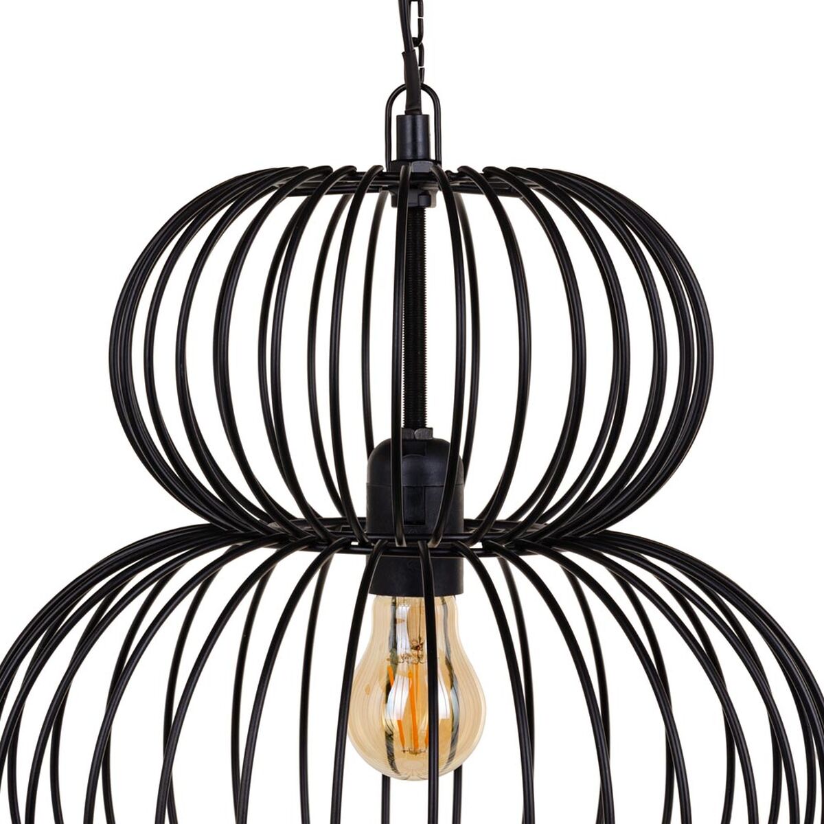 Taklampa 34 x 34 x 51 cm Svart Järn Ø 34 cm - 7
