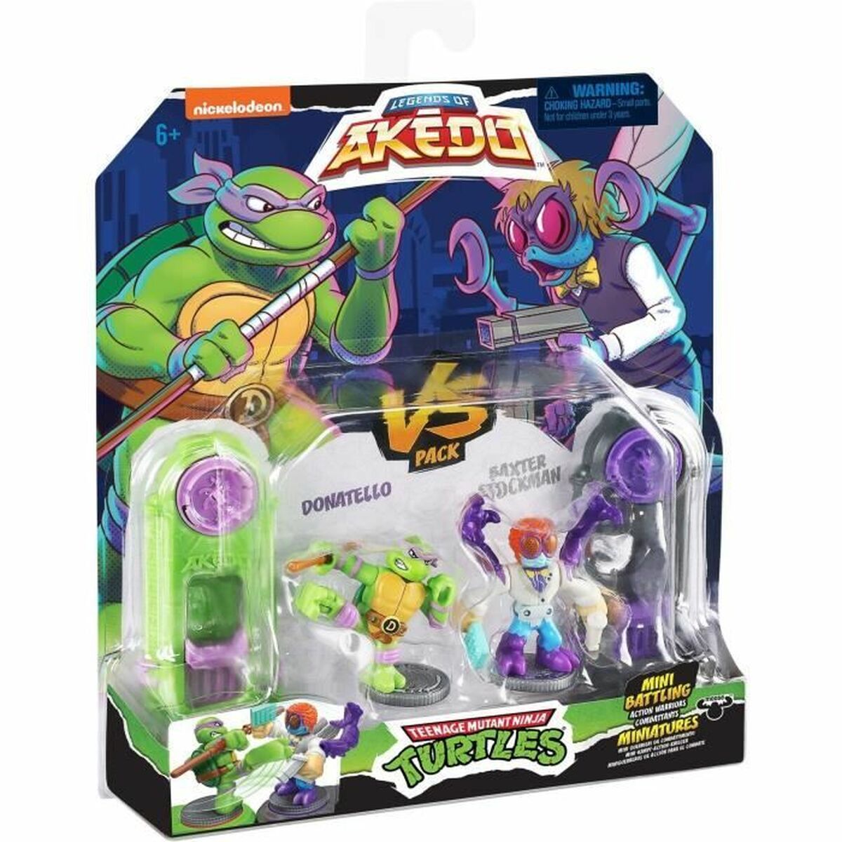 Stridsfigurer Teenage Mutant Ninja Turtles Legends of Akedo: Donatello vs Baxter Stockman - 4