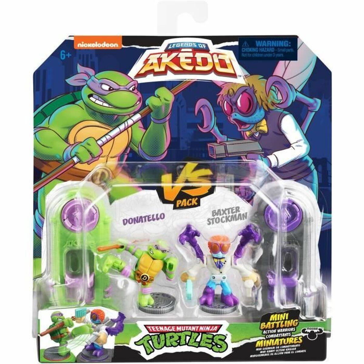 Stridsfigurer Teenage Mutant Ninja Turtles Legends of Akedo: Donatello vs Baxter Stockman - 5