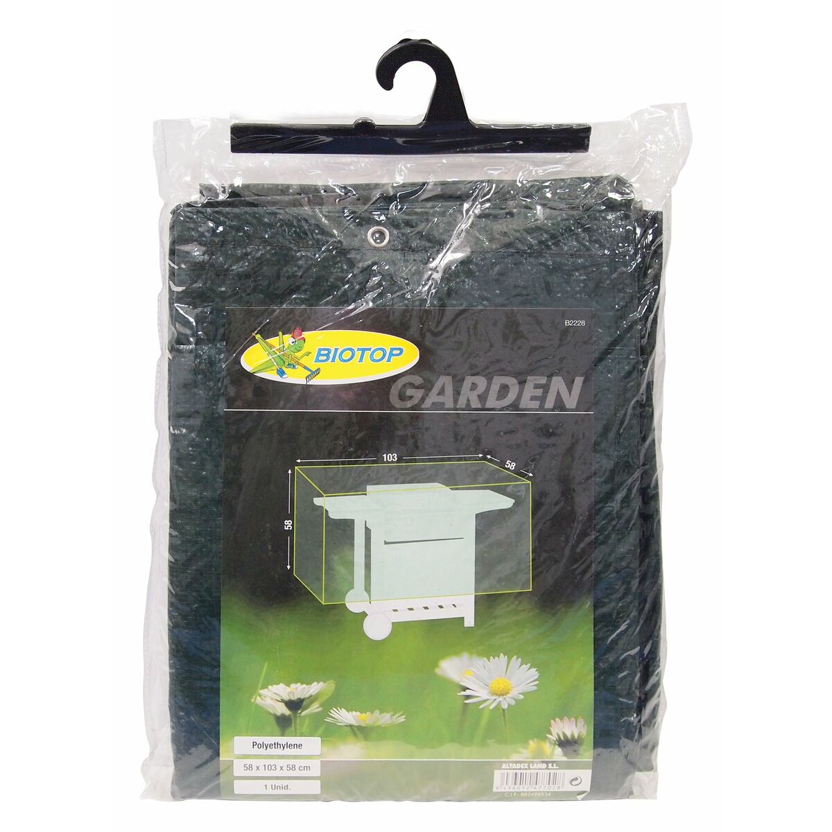 Skyddskåpa för grill Altadex Grön Polyetylen 103 x 58 x 58 cm - 8