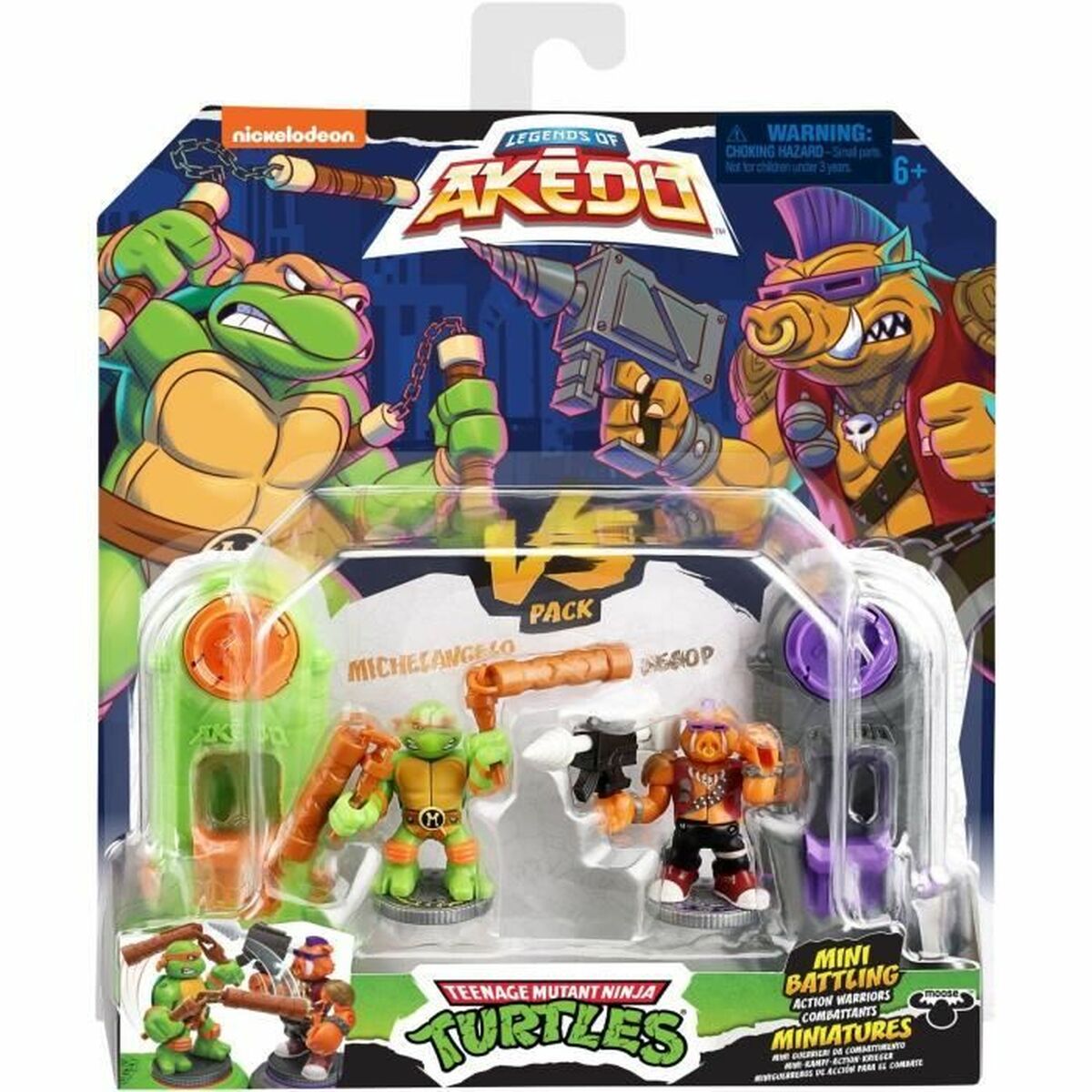 Stridsfigurer Teenage Mutant Ninja Turtles Legends of Akedo: Michelangelo vs Evil Bepop - 5