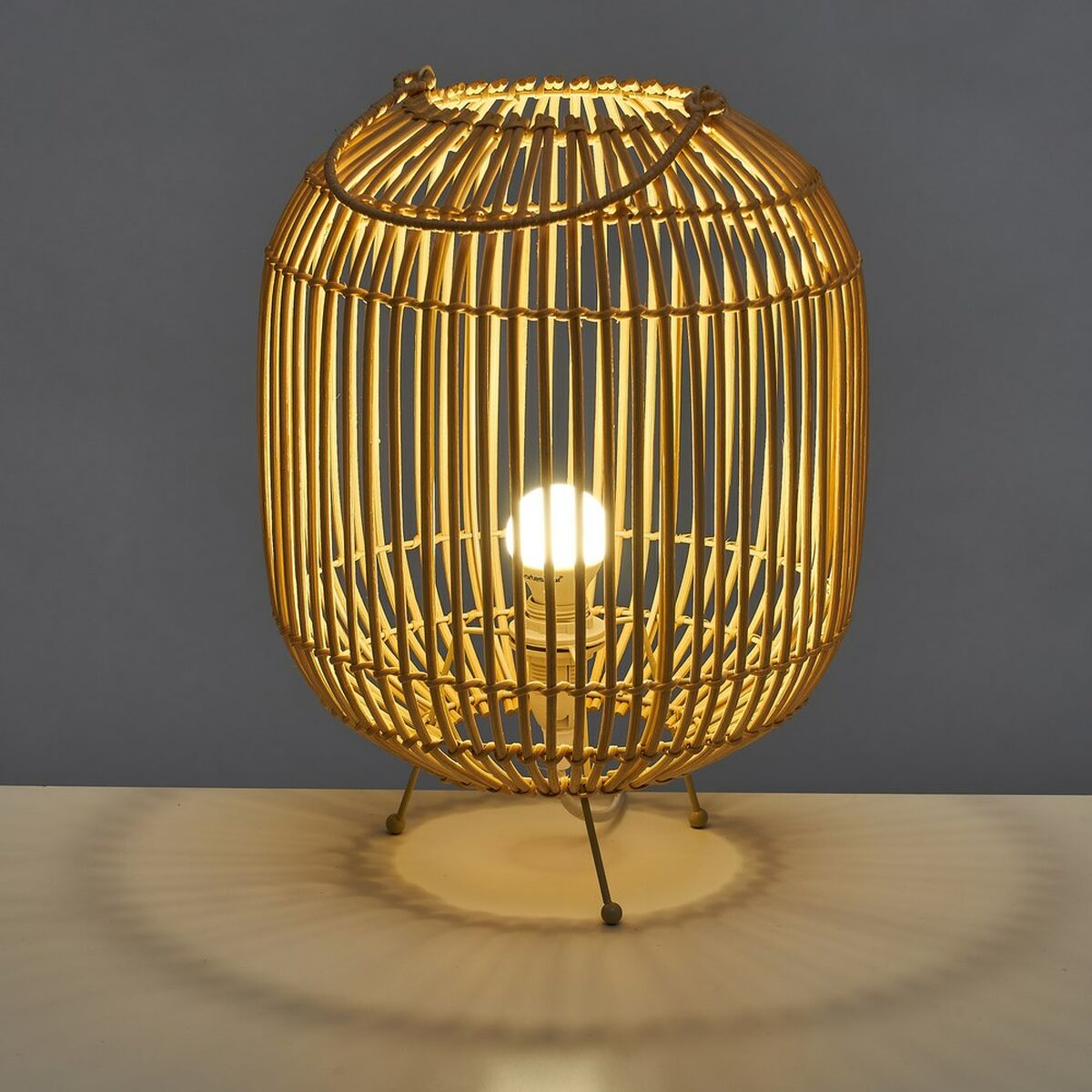 Bordslampa Naturell Metall Rattan 40 W 220-240 V 27 x 27 x 35 cm - 4