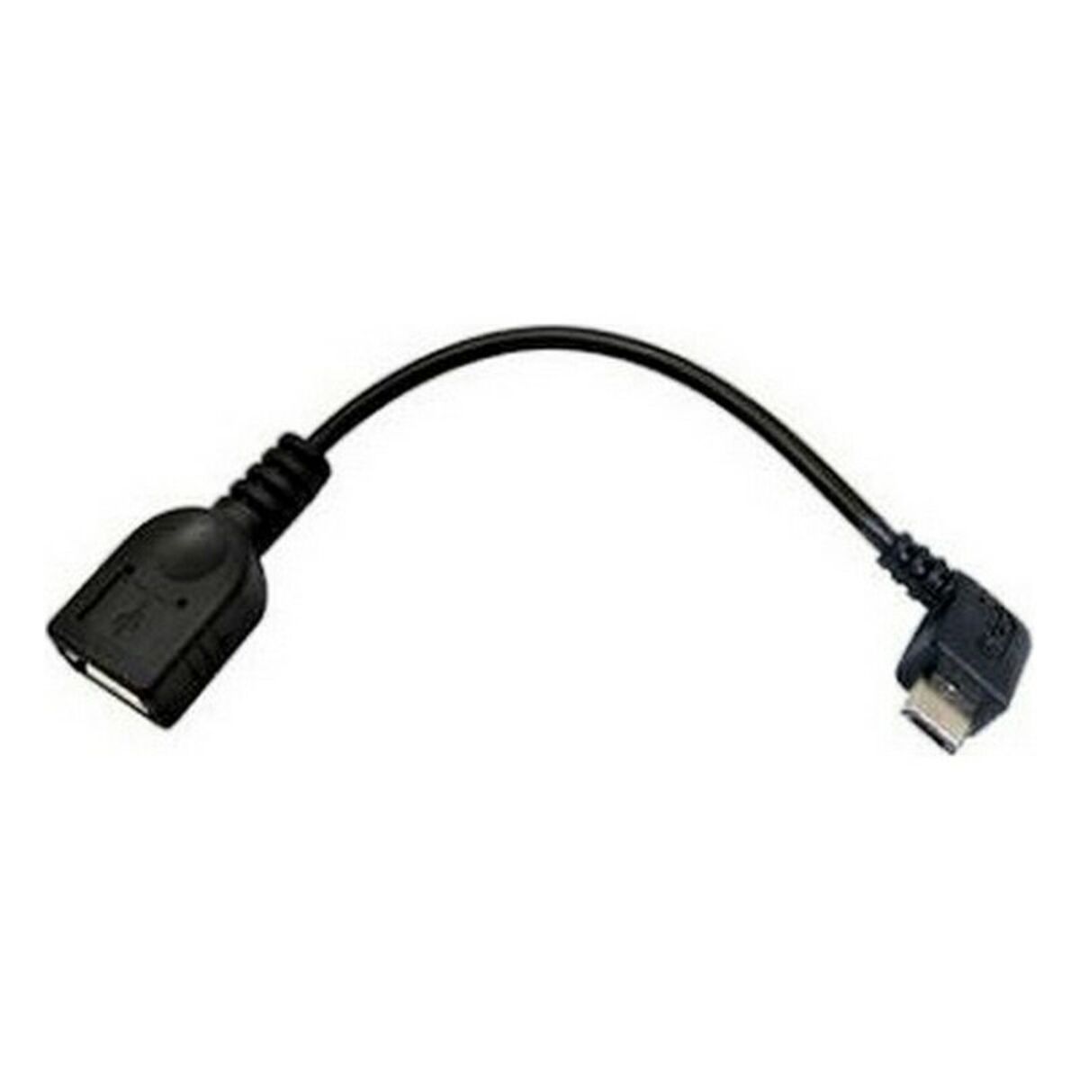 USB 2.0 A till USB B Kabel NANOCABLE CABLE USB 2.0 OTG ACODADO, TIPO MICRO B/M-A/H, NEGRO, 15 CM 15 cm Svart Hankontakt/Honkonta - 4