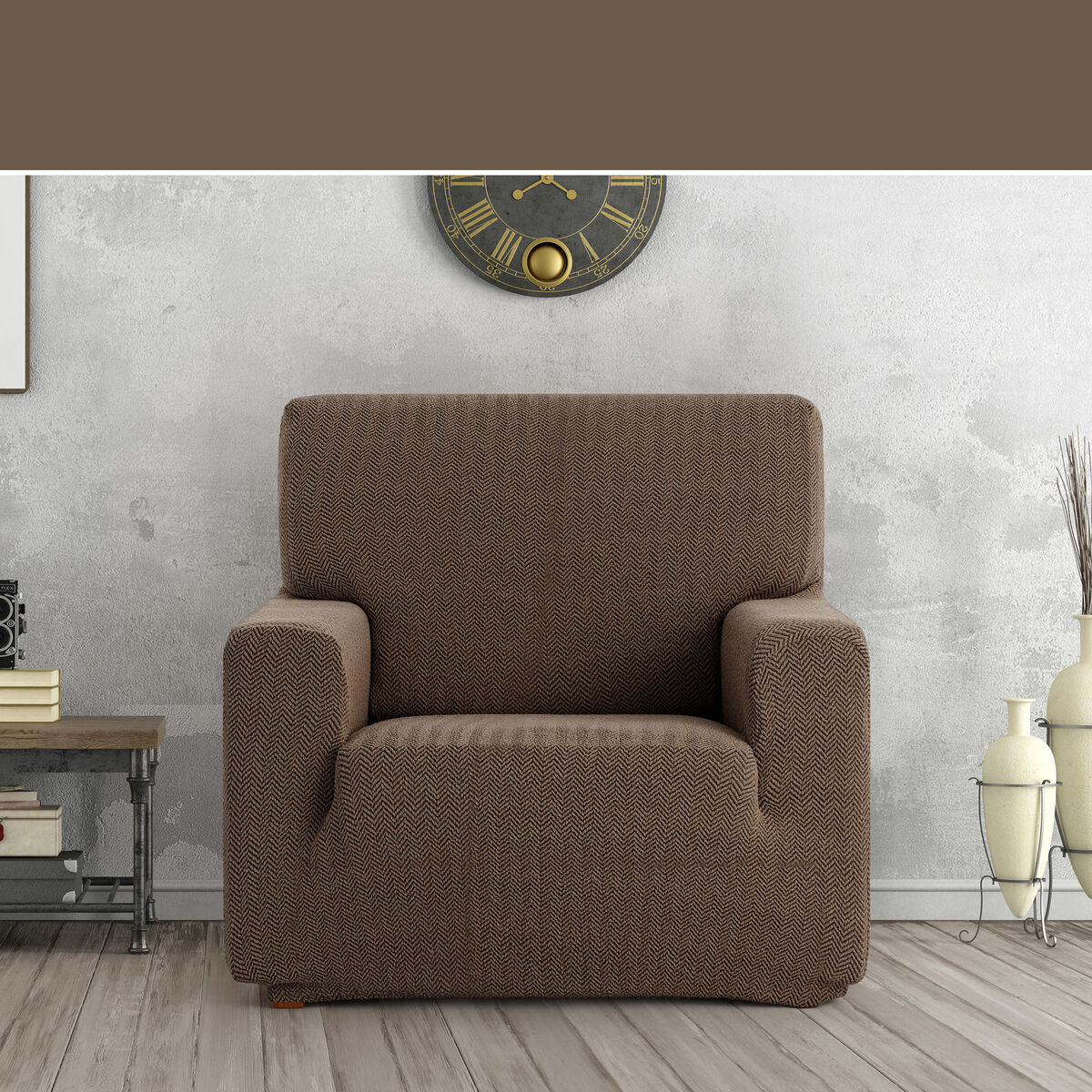 Stolöverdrag Eysa JAZ Brun 70 x 120 x 130 cm - 3