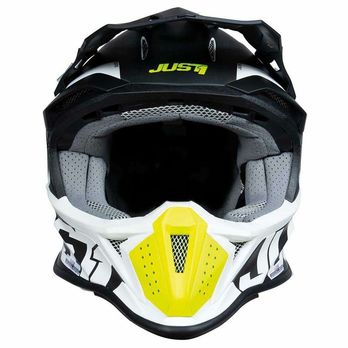 Helhjälm Just1 J-18 F HEXA Svart Vit - 3