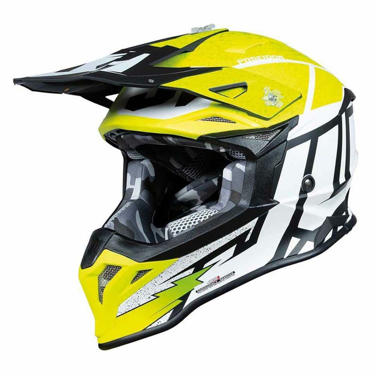 Helhjälm Just1 J-18 F HEXA Svart Vit - 4