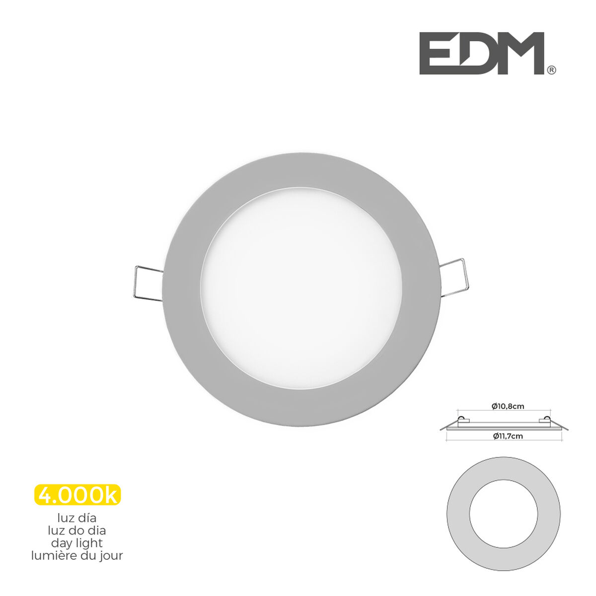 Inbyggt spotlight EDM 31604 Downlight A G 6 W 320 Lm (4000 K) - 5