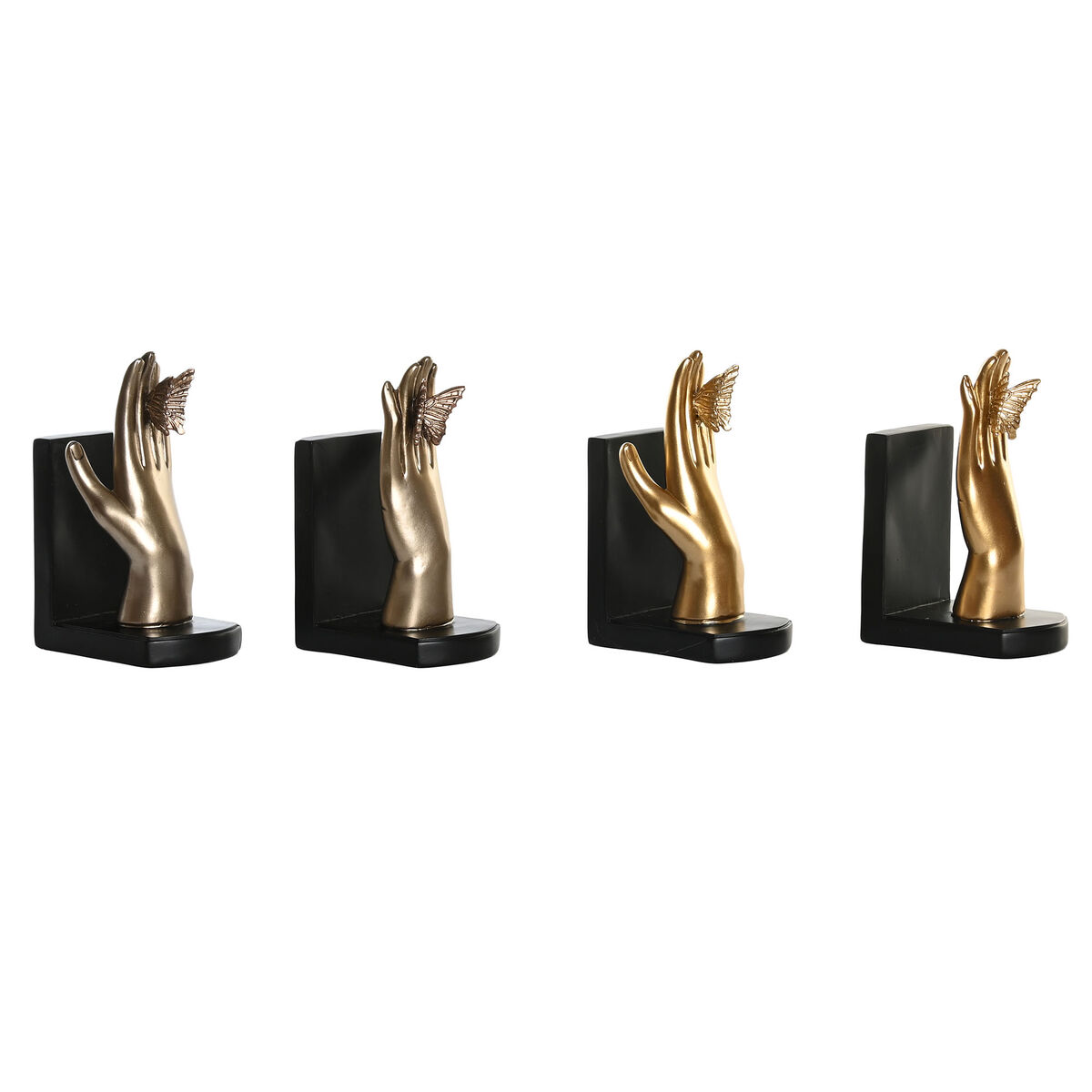 Könyvtámasz DKD Home Decor 22 x 8,5 x 17 cm Harts (2 antal) - 2
