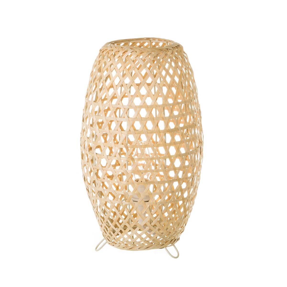 Bordslampa Naturell Metall Bambu 40 W 220-240 V 20 x 20 x 35 cm