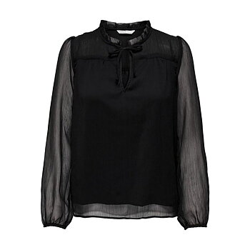Blus Dam Only ditsy Blouse Kvinna Svart (L)