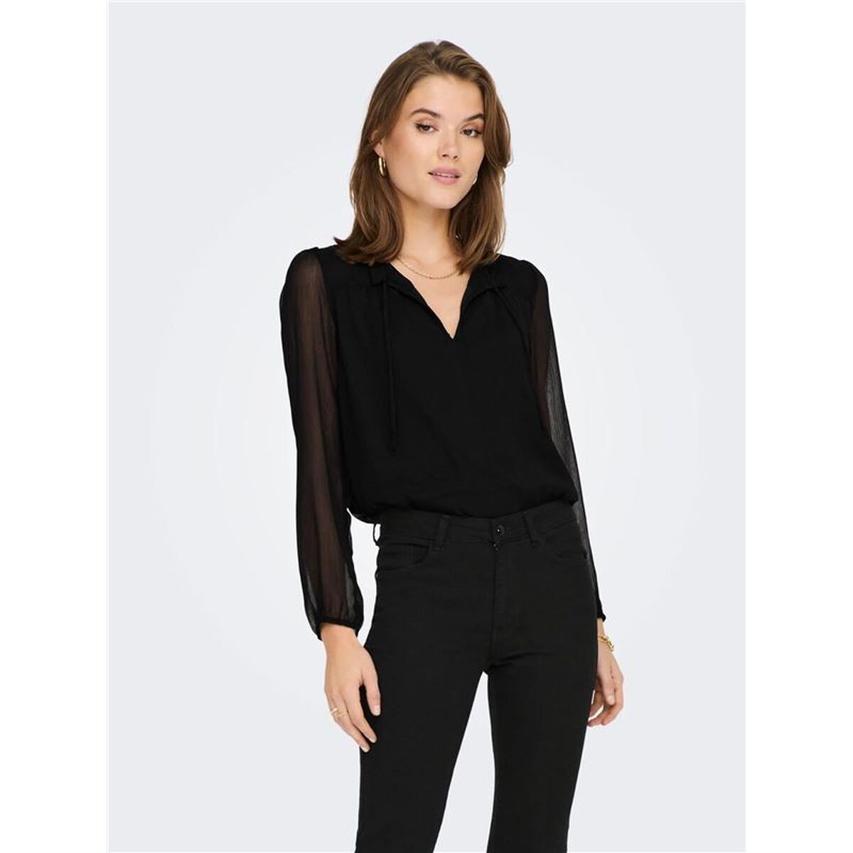 Blus Dam Only ditsy Blouse Kvinna Svart (L) - 3
