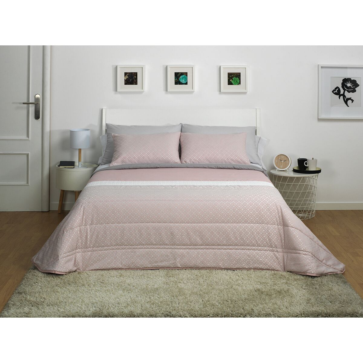 Sängöverdrag Alexandra House Living Estelia Rosa 300 x 270 cm - 2