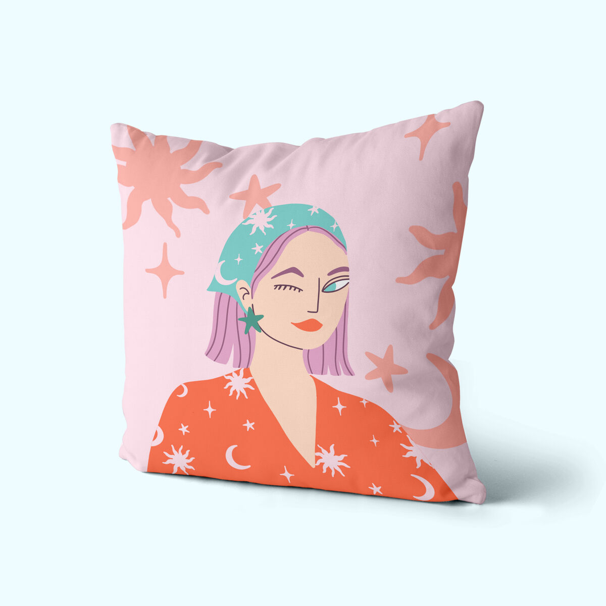 Kuddfodral HappyFriday Aware Wink Multicolour 50 x 50 cm 2 Delar - 5