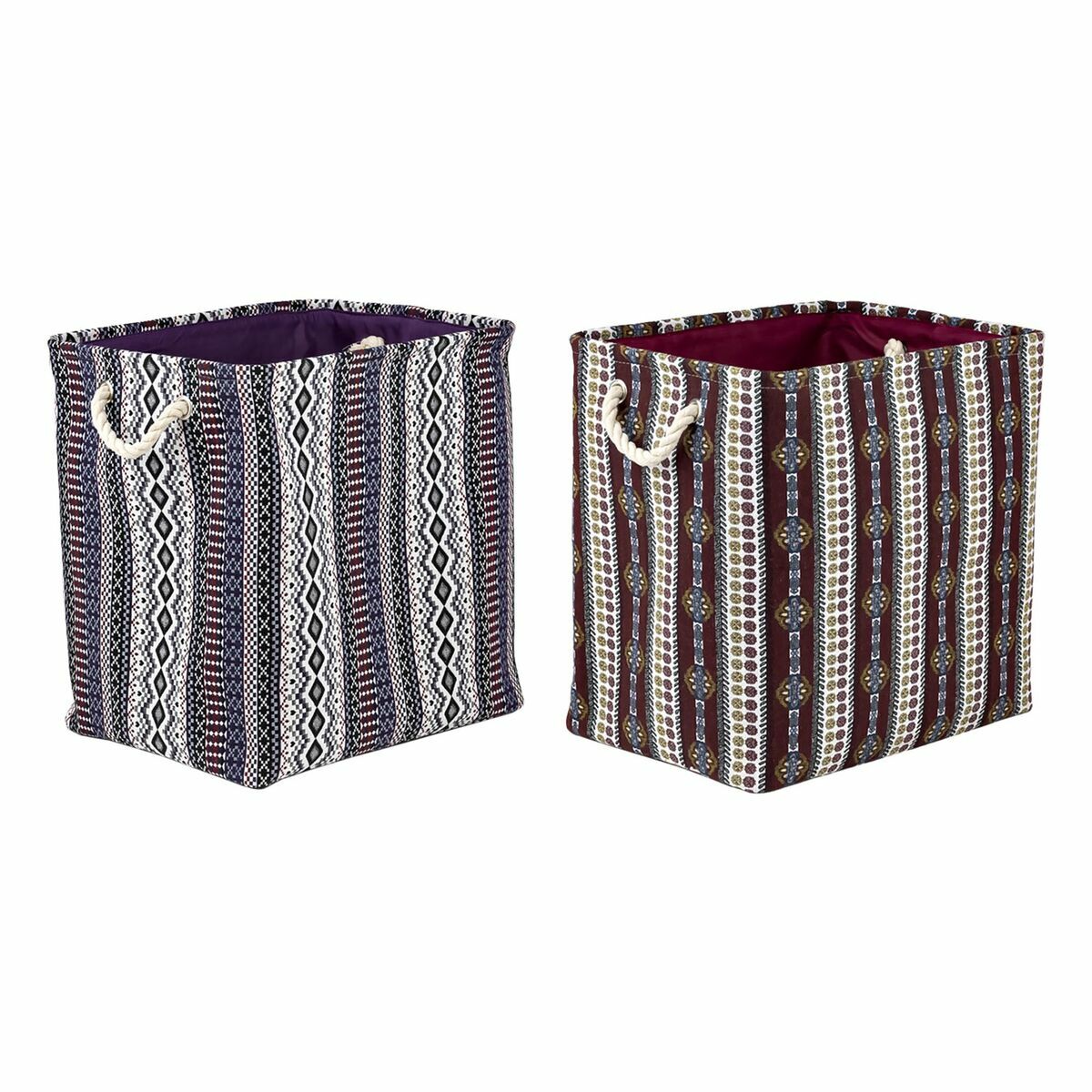 Dekorationslåda DKD Home Decor Polyester Indier Eva-gummi 40 x 30 x 40 cm (2 antal) - 2
