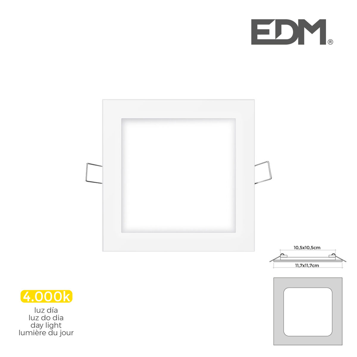Inbyggt spotlight EDM 31606 Downlight A G 6 W 320 Lm (4000 K) - 5