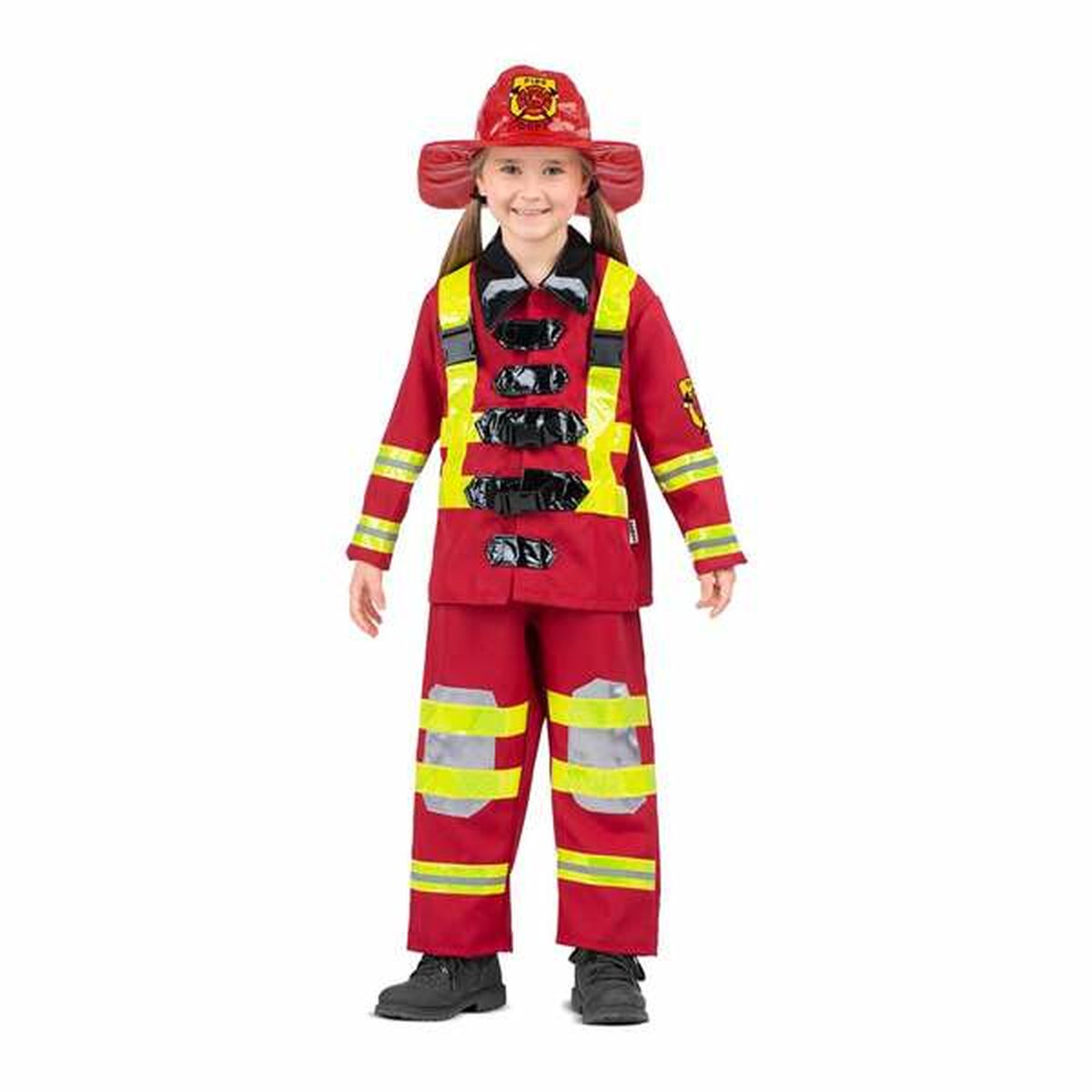 Maskeraddräkt för barn My Other Me Röd Brandman M 7-9 år