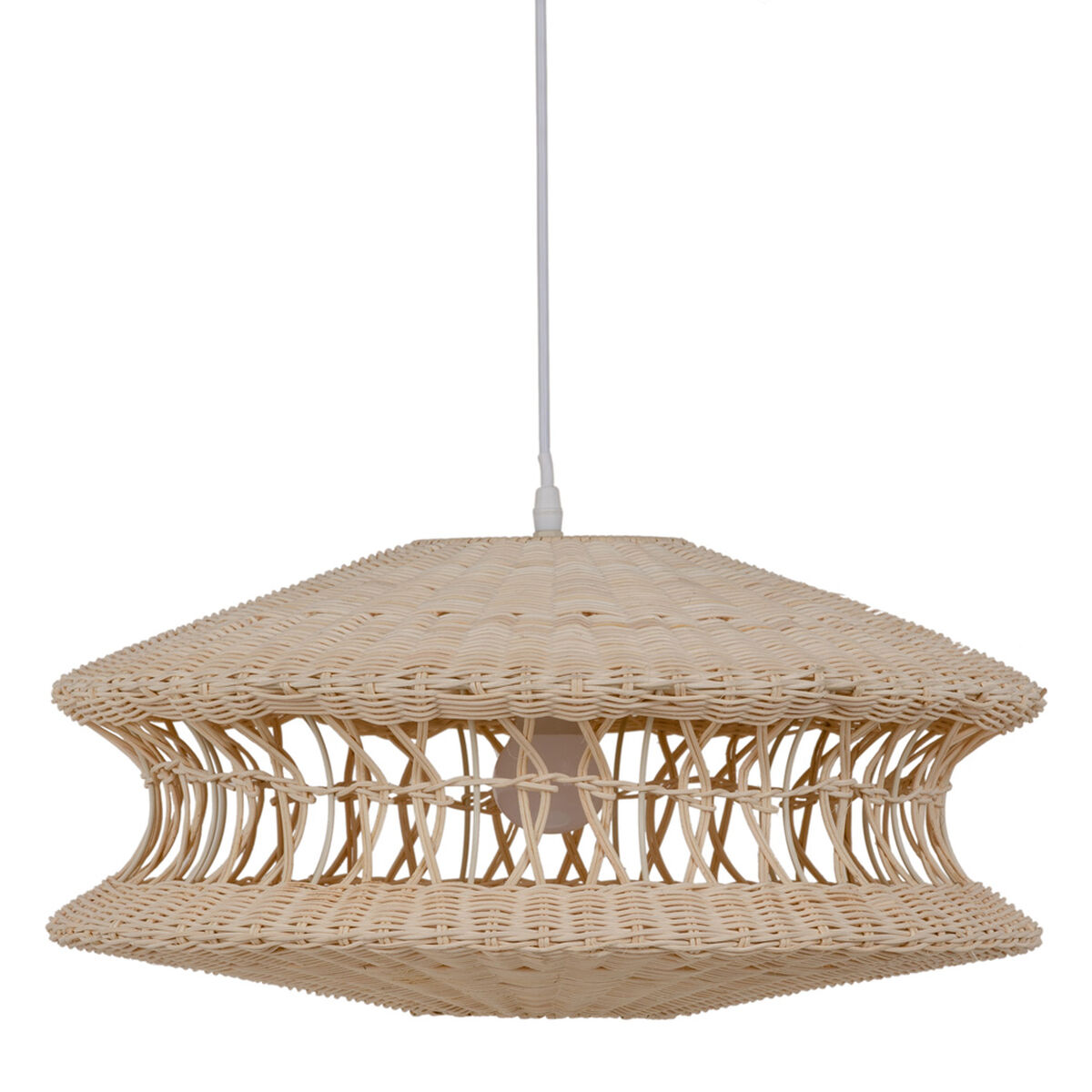 Taklampa 52,5 x 52,5 x 25 cm Ø 52,5 cm Metall Kräm