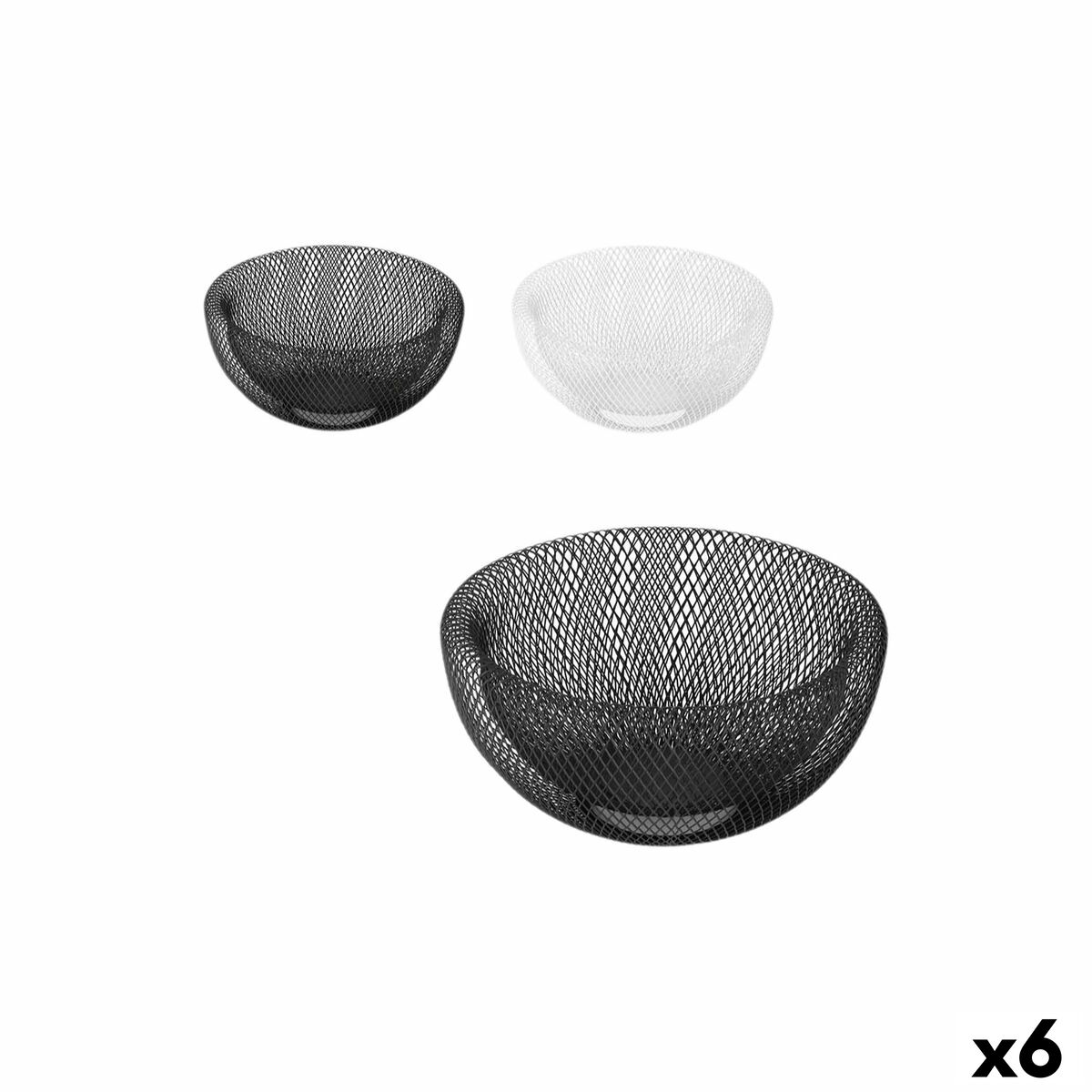 Fruktskål Confortime Metall 25 x 25 x 11 cm (6 antal)