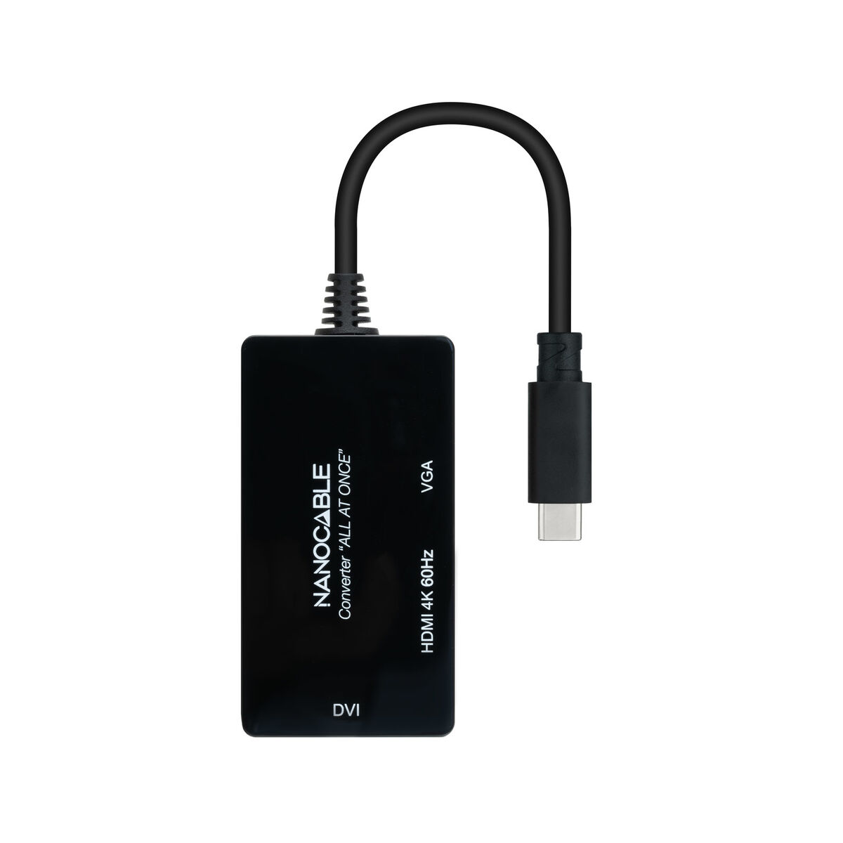 USB C till VGA/HDMI/DVI Adapter NANOCABLE 10.16.4301-ALL 20 cm Svart 4K Ultra HD - 5