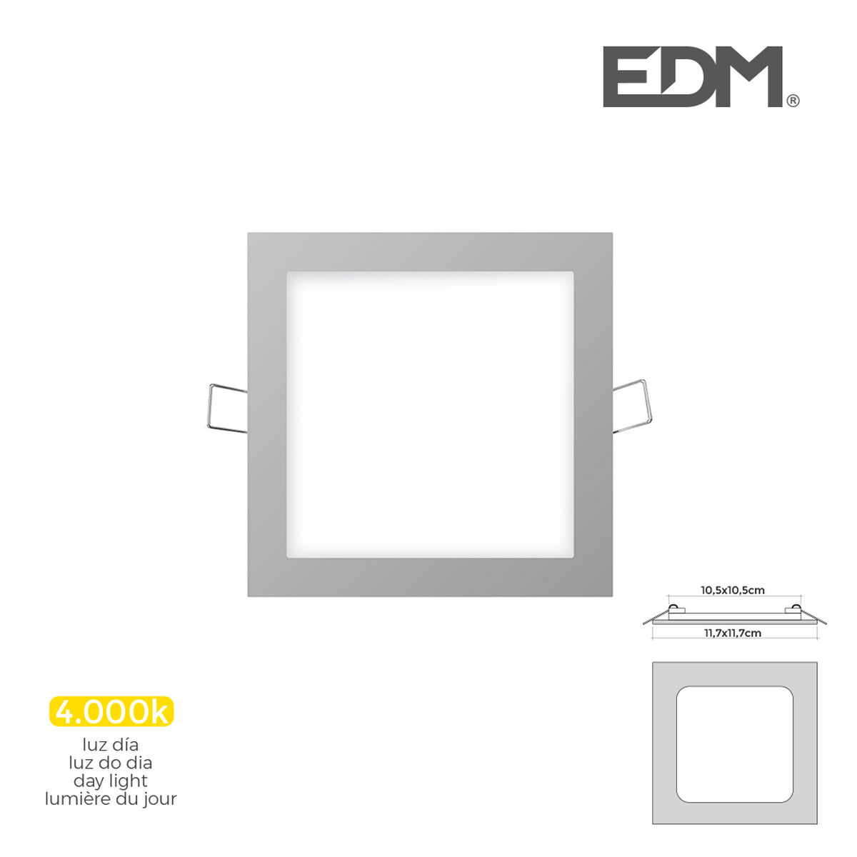 Inbyggt spotlight EDM 31608 Downlight A G 6 W 320 Lm (4000 K) - 5