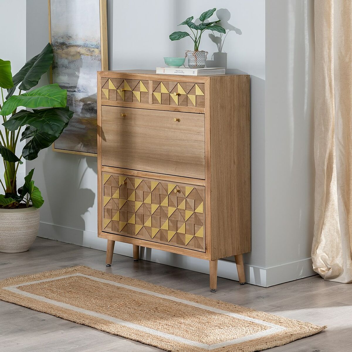 Matta Naturell Vit Jute 170 x 70 cm - 5