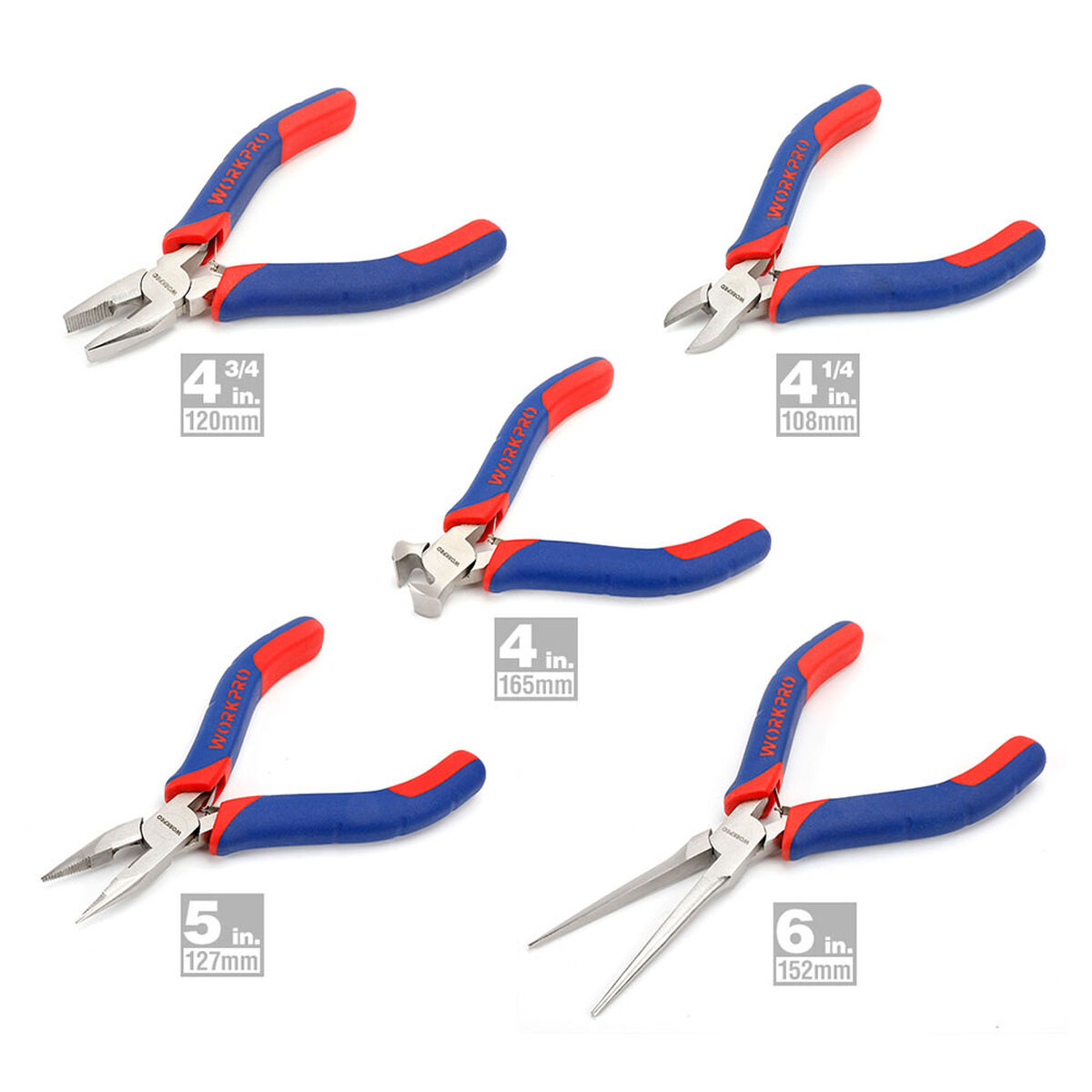 Set med nagelklippare Workpro Miniatyr 5 Delar - 8