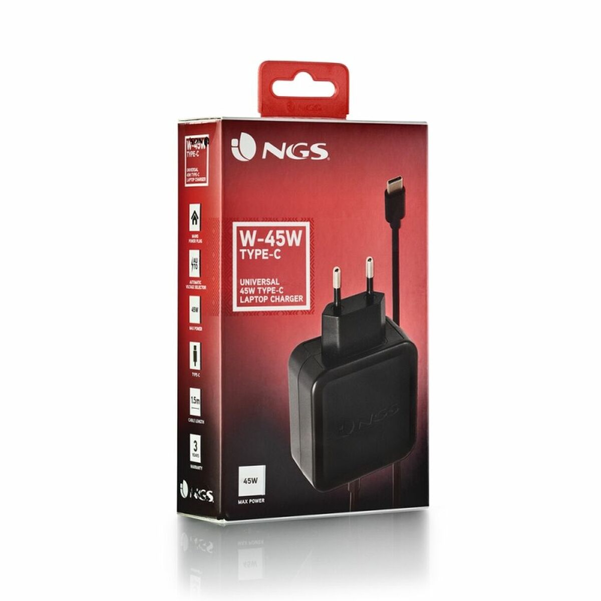 Laptopladdare NGS 45W Auto USB-C 45 W - 2
