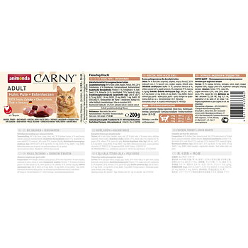 Kattmat Animonda Carny Kyckling Kalkon Anka 200 g