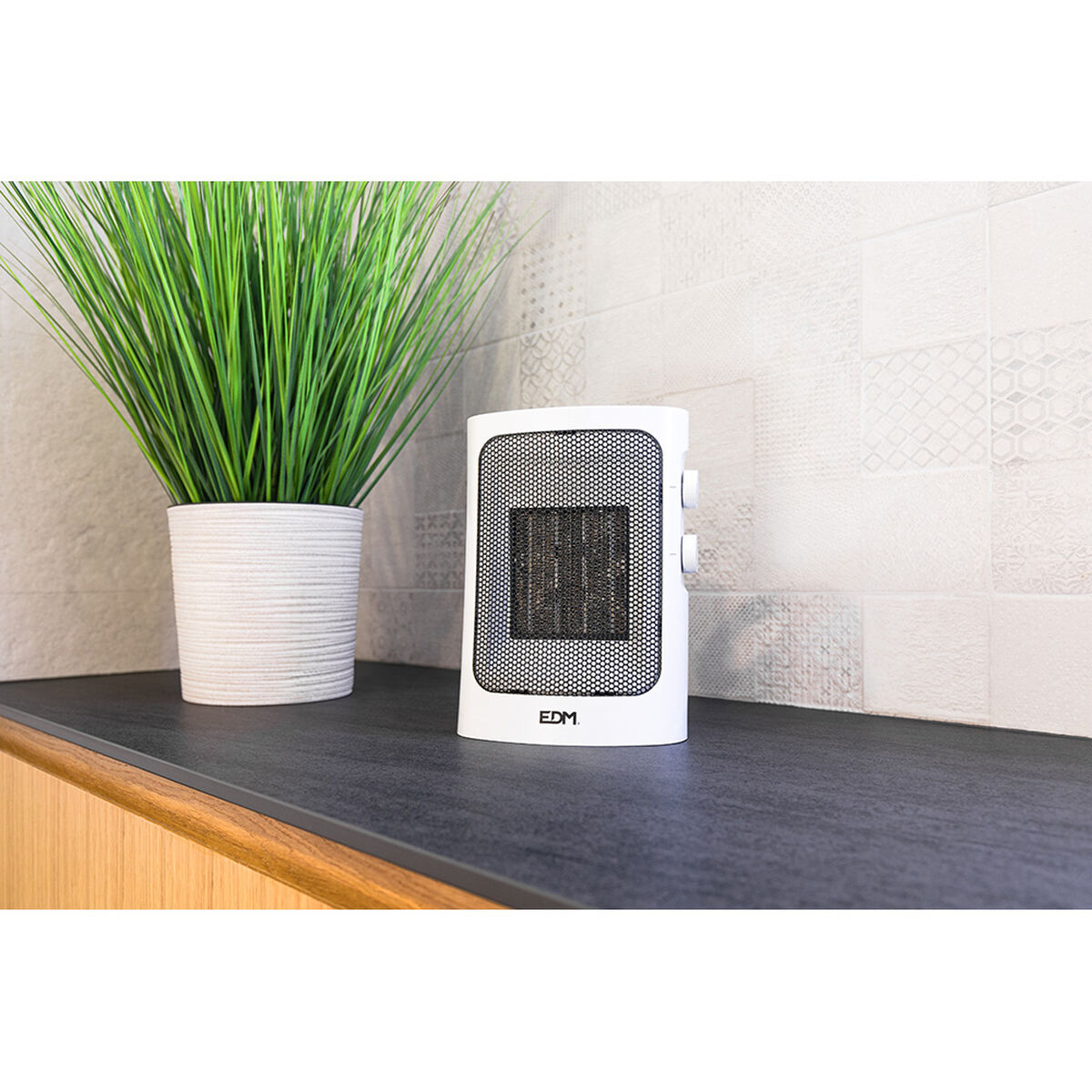 Vertikalt värmeelement EDM 07185 Vit Grå 1000 - 1500 W - 5