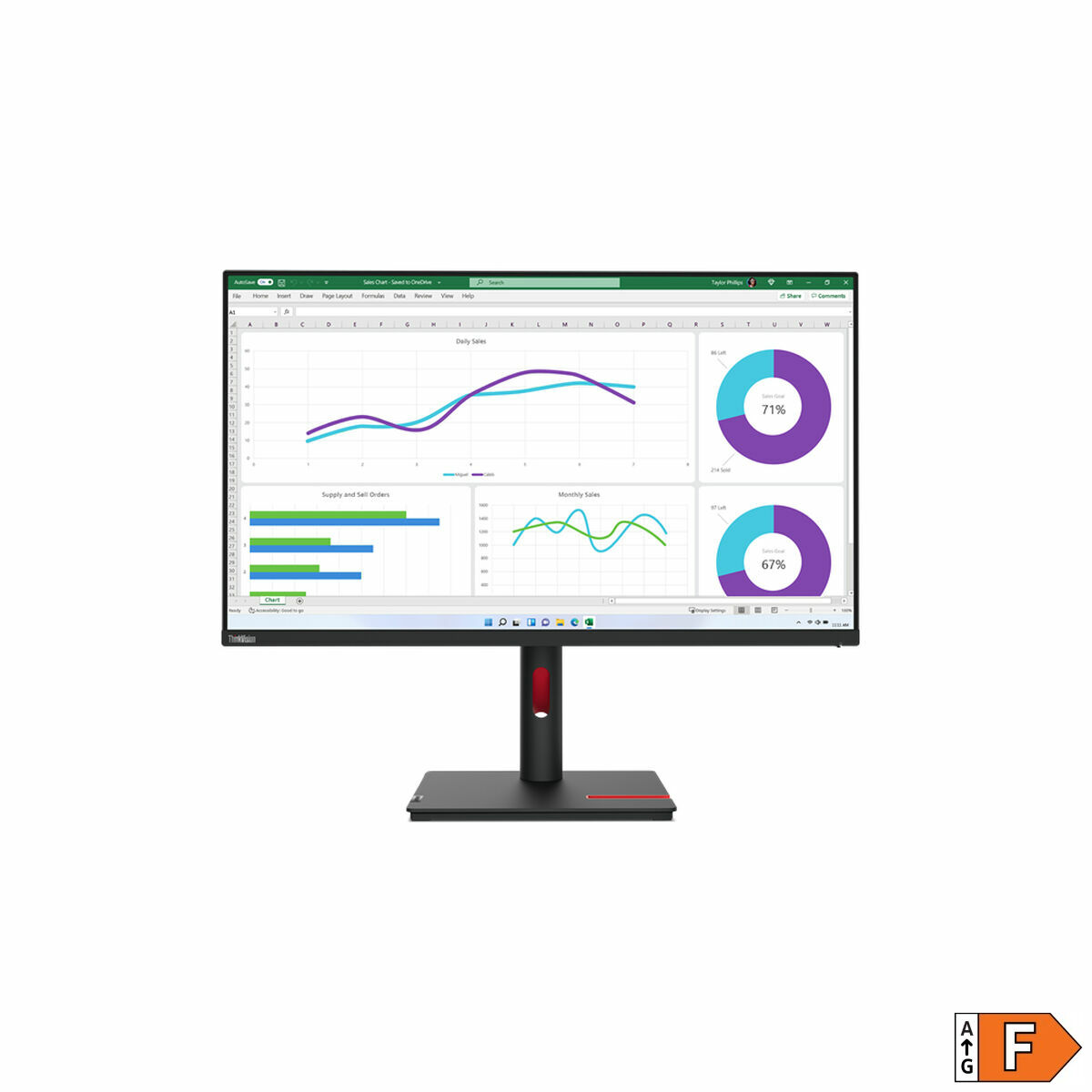 Monitor Lenovo ThinkVision T32P-30 32" IPS LED - 8