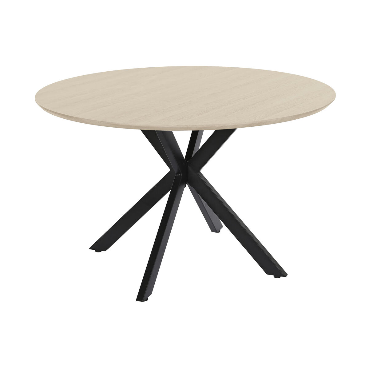 Matsalsbord Home ESPRIT Brun Svart Järn Trä MDF 120 x 120 x 75 cm