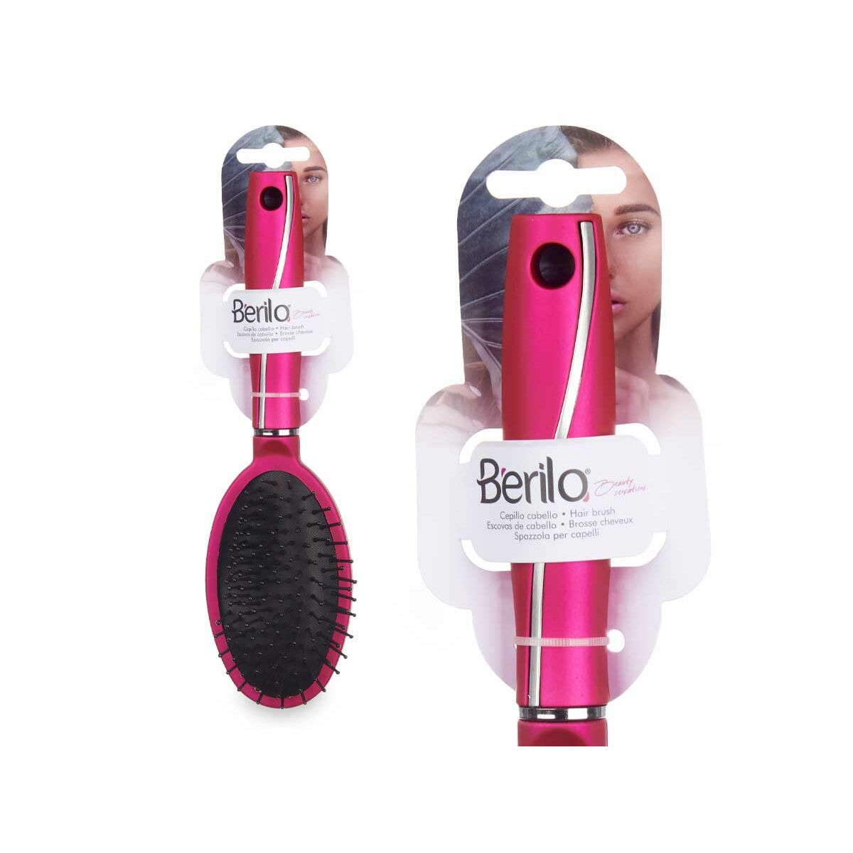 Borste Berilo 350 Fuchsia Silikon Plast (24 antal) - 4