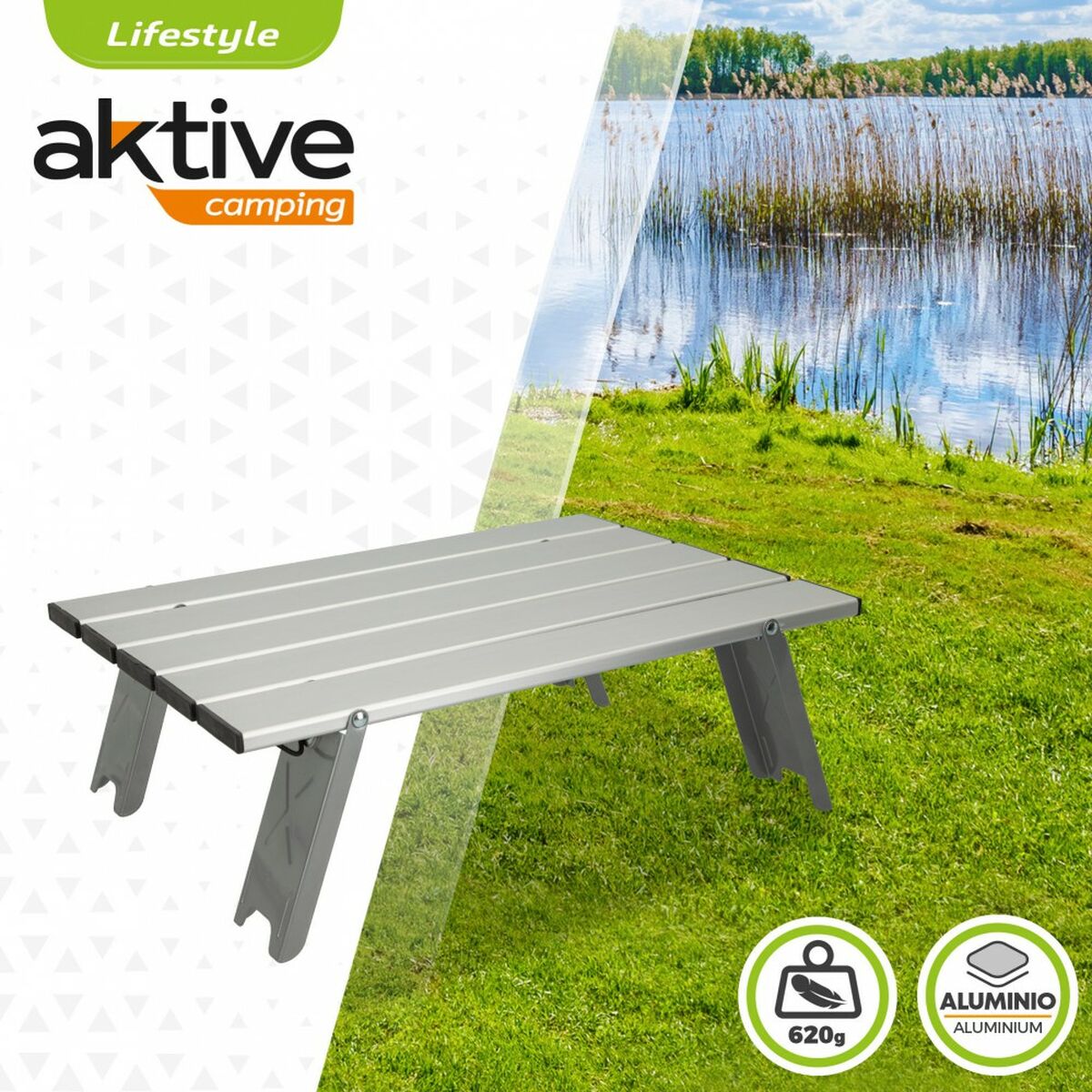 Fällbord Aktive Silvrig Aluminium 40 x 13 x 28,5 cm (4 antal) - 8