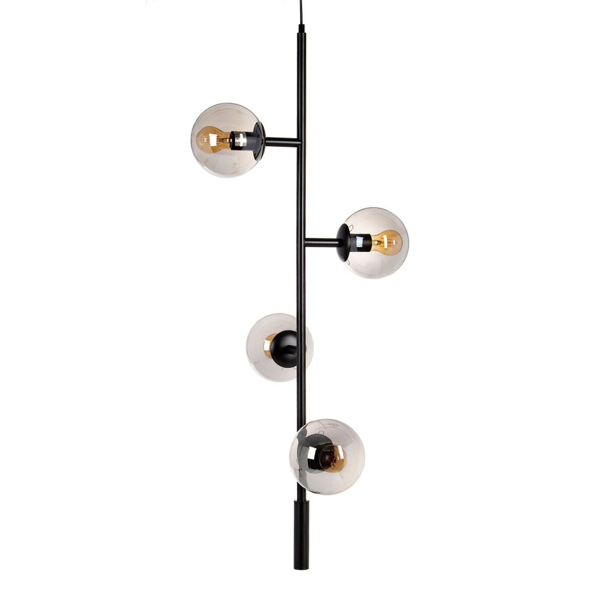 Taklampa 40 x 40 x 234 cm Glas Svart Metall Ø 15 cm Modern