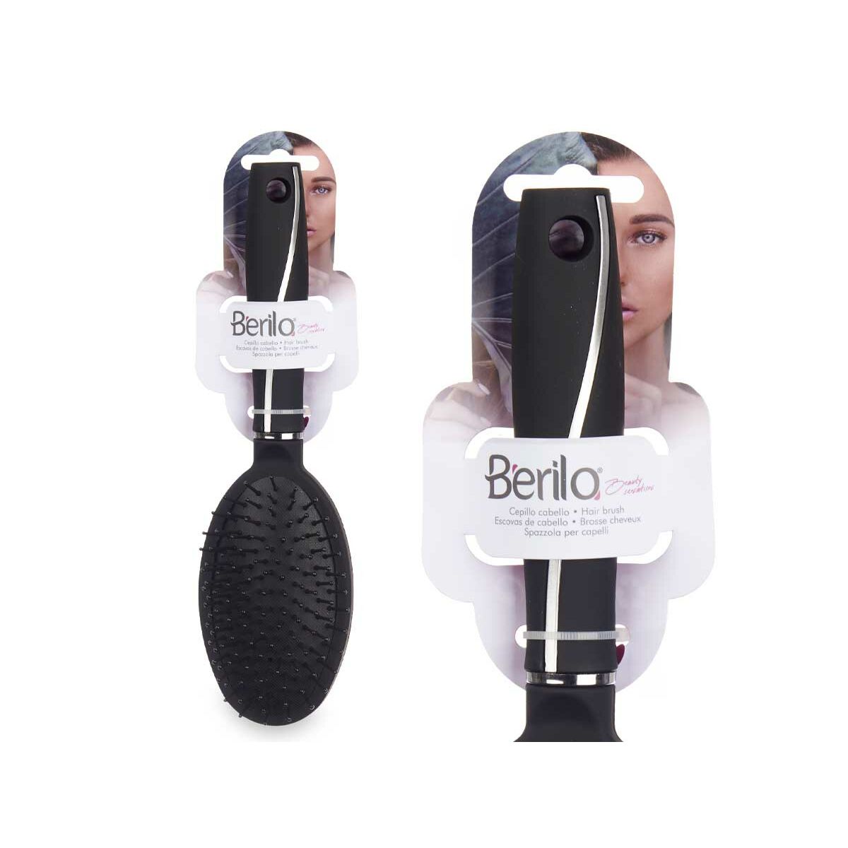Borste Berilo Svart Silikon Plast (12 antal) - 4