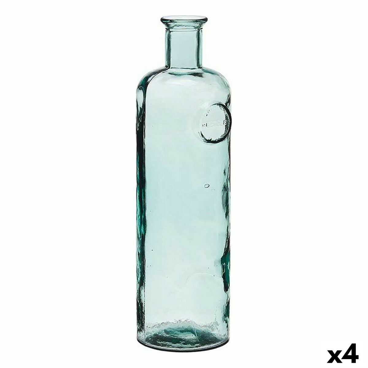 Dekorativ flaska Gift Decor Stamp Transparent 14 x 44 x 13 cm Dekoration (4 antal)