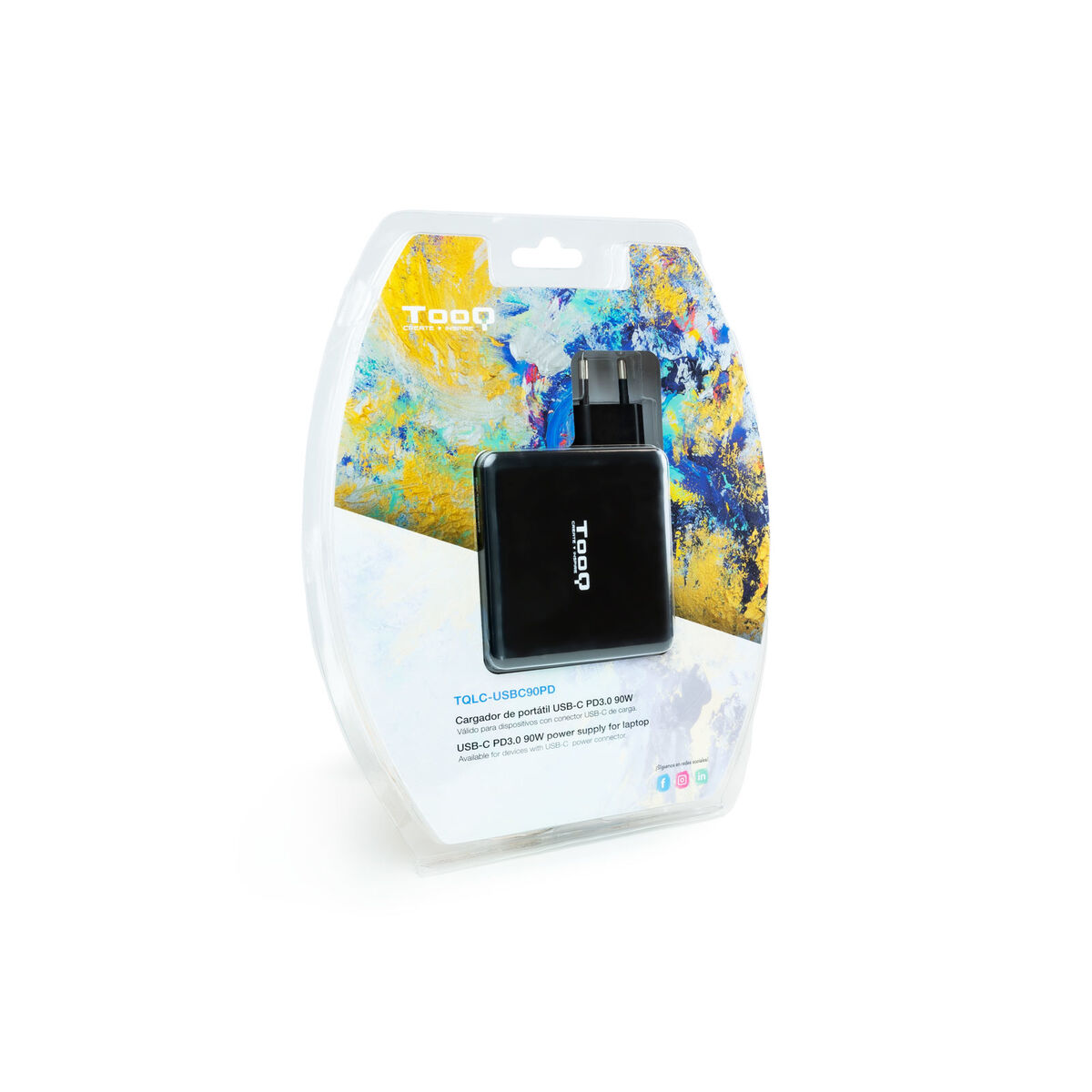Laptopladdare TooQ TQLC-USBC90PD 90 W 90W
