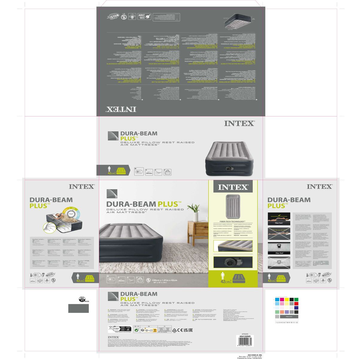 Luftmadrass Intex 99 x 42 x 191 cm (3 antal) - 5