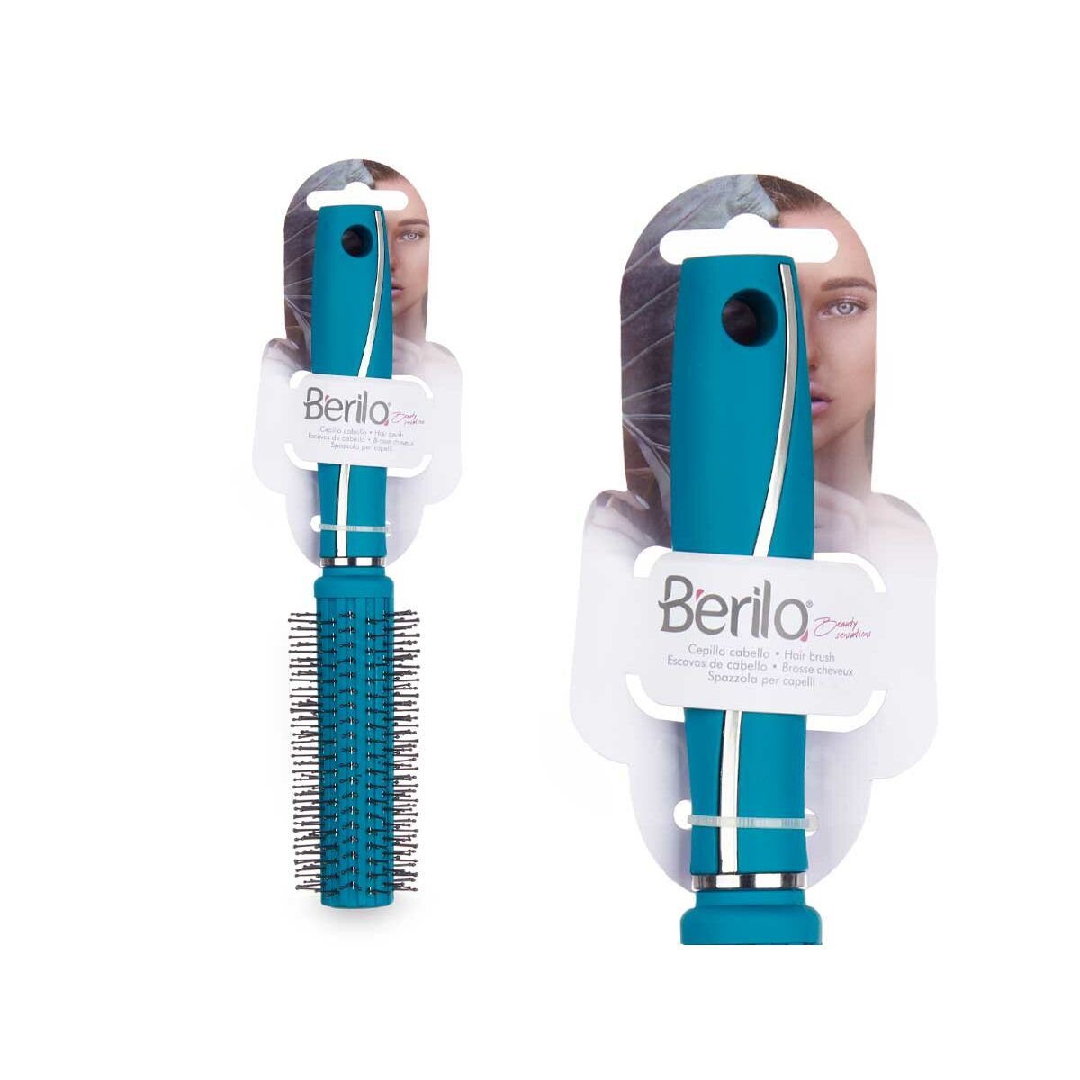 Rund borste Berilo Grön Silikon Plast (12 antal) - 4