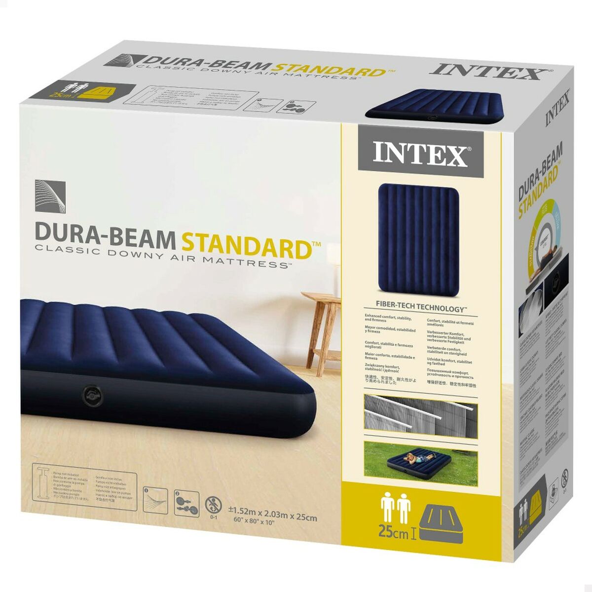 Luftmadrass Intex STANDARD CLASSIC DOWNY 203 x 25 x 152 cm - 3